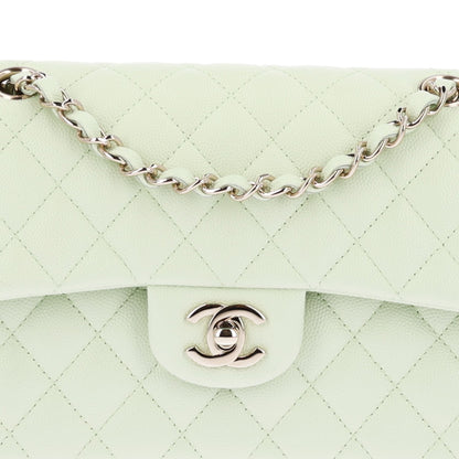 Chanel Caviar Quilted Small Double Flap Light Green 9 of 11