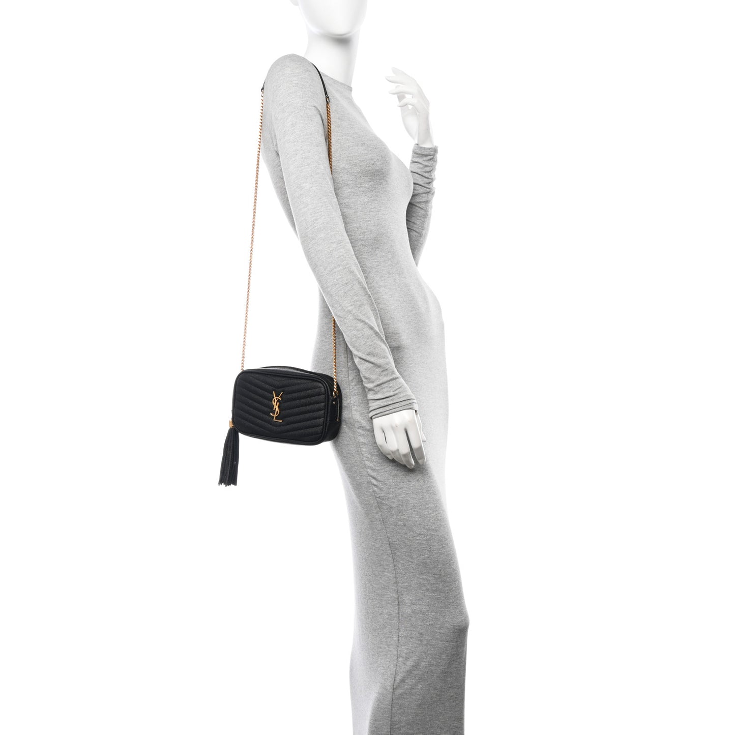 Grain De Poudre Matelasse Monogram Mini Lou Camera Bag Black