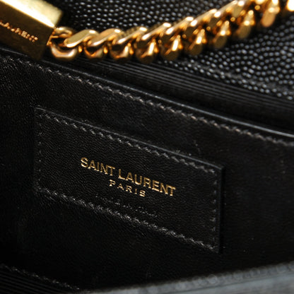 Saint Laurent Grain De Poudre Small Monogram Kate Satchel Black 6 of 6