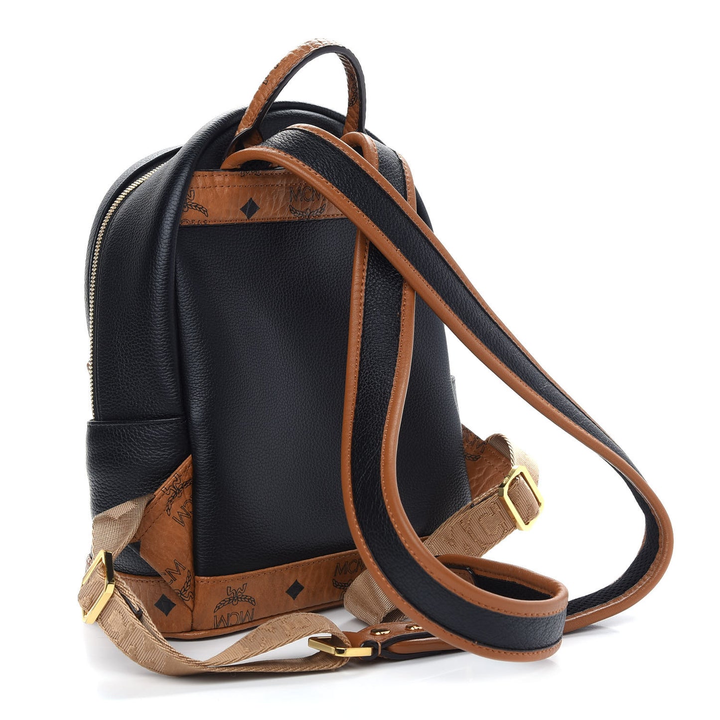 Visetos Calfskin Medium Geonautic Backpack Black Cognac