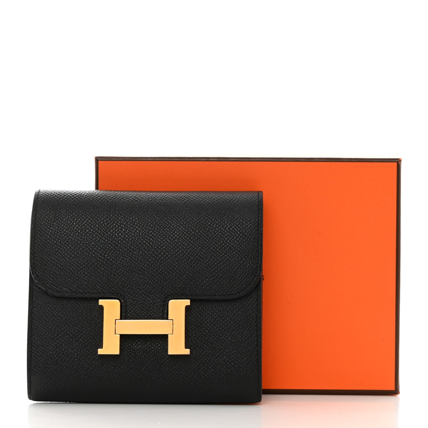 Hermes Epsom Constance Compact Passant Wallet Black 8 of 8