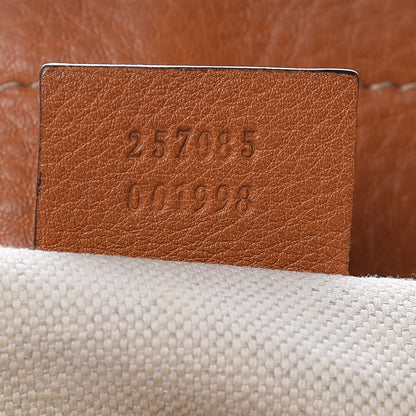 Gucci Calfskin Web Medium Heritage Tote Tan 13 of 25