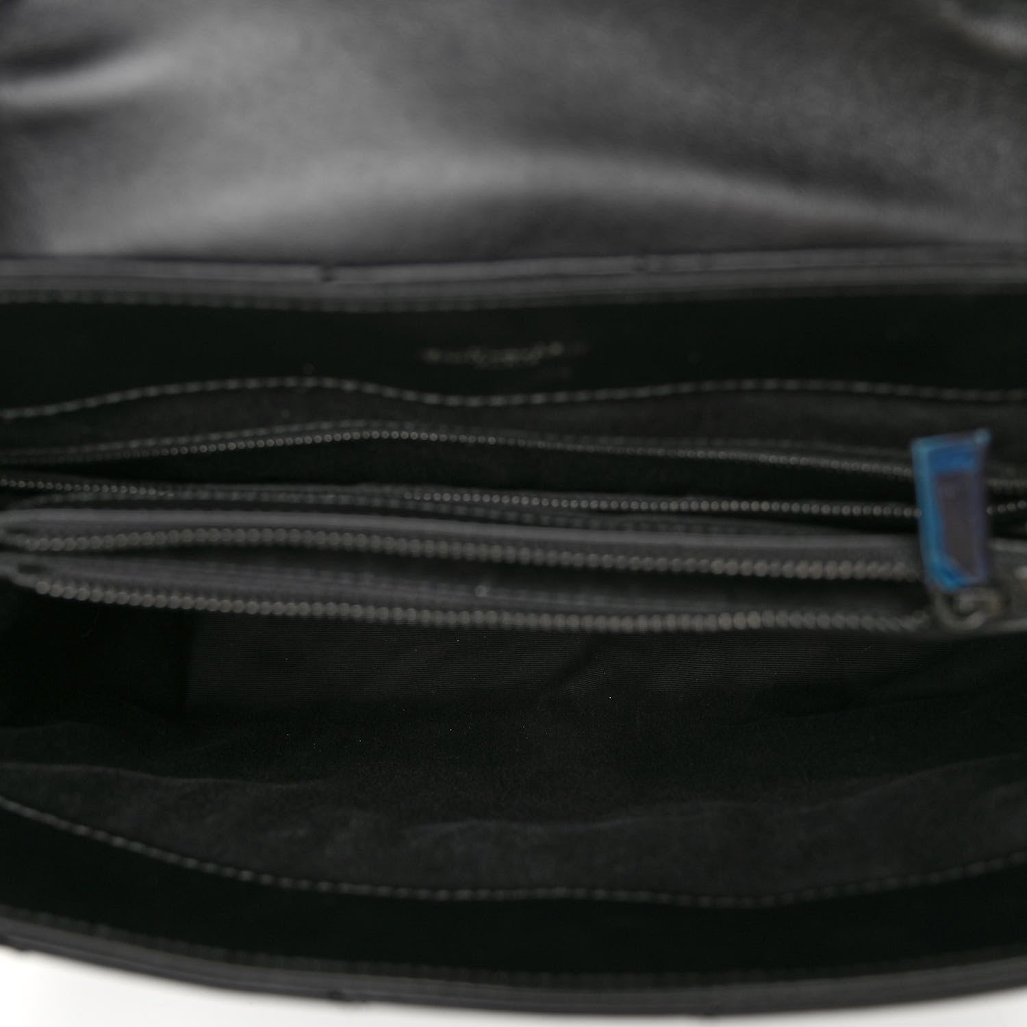 Saint Laurent Calfskin Y Quilted Monogram Monochrome Medium Loulou Chain Satchel Black 5 of 9