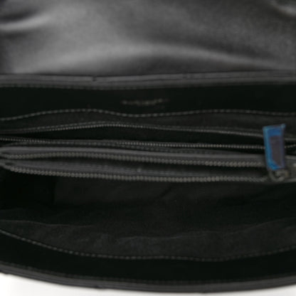 Saint Laurent Calfskin Y Quilted Monogram Monochrome Medium Loulou Chain Satchel Black 5 of 9