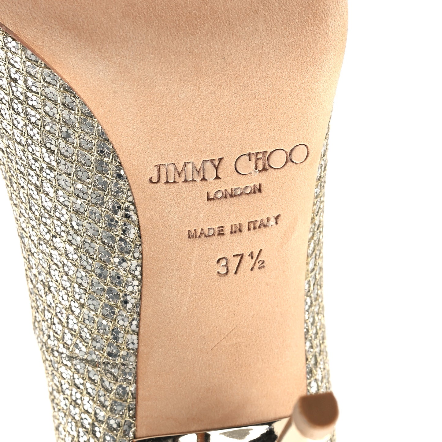 Glitter Fabric Romy 85 Pumps 37.5 Champagne