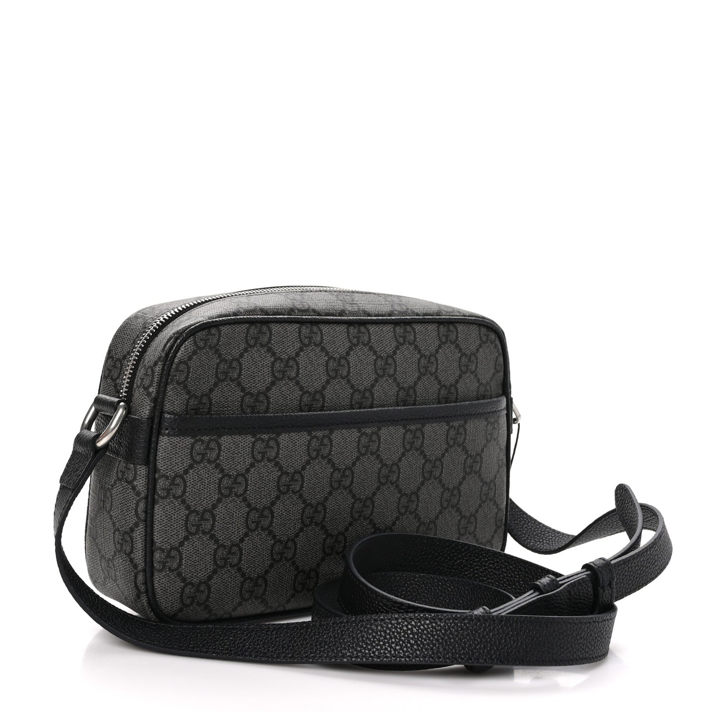 GG Supreme Monogram Mini Shoulder Bag Grey Black