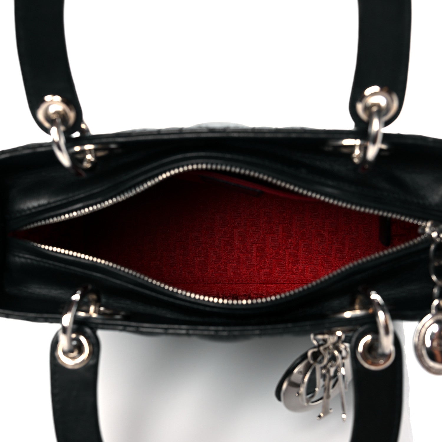 Christian Dior Lambskin Cannage Medium Lady Dior Black 4 of 9