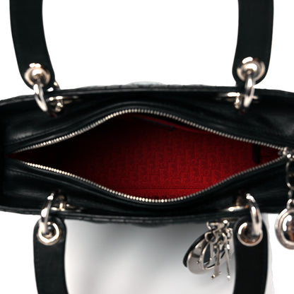 Christian Dior Lambskin Cannage Medium Lady Dior Black 4 of 9