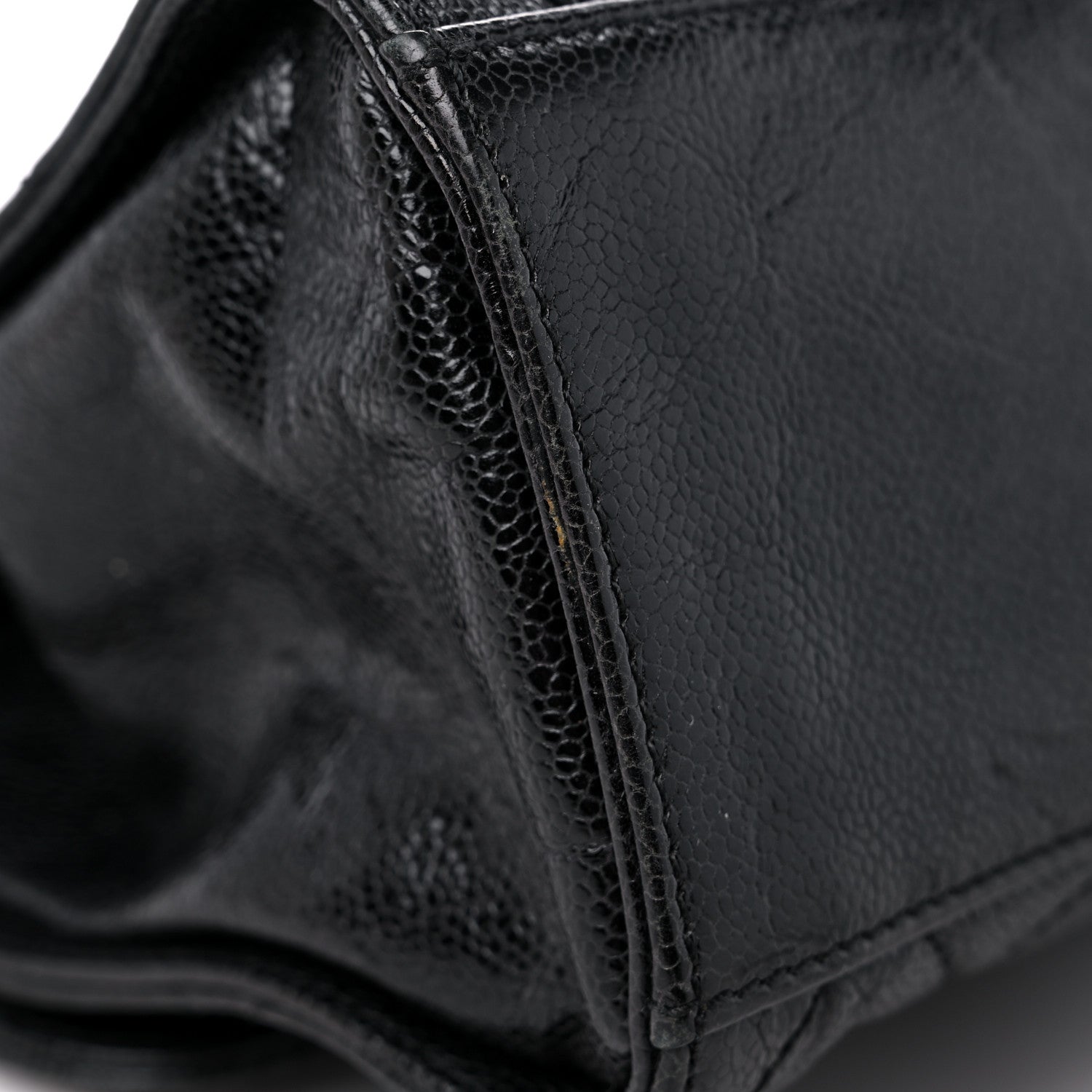 Chanel Crumpled Grained Calfskin Jumbo CC Crave Flap Black 13 of 15