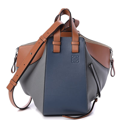 Loewe Calfskin Small Hammock Shoulder Bag Steel Blue Tan 1 of 9