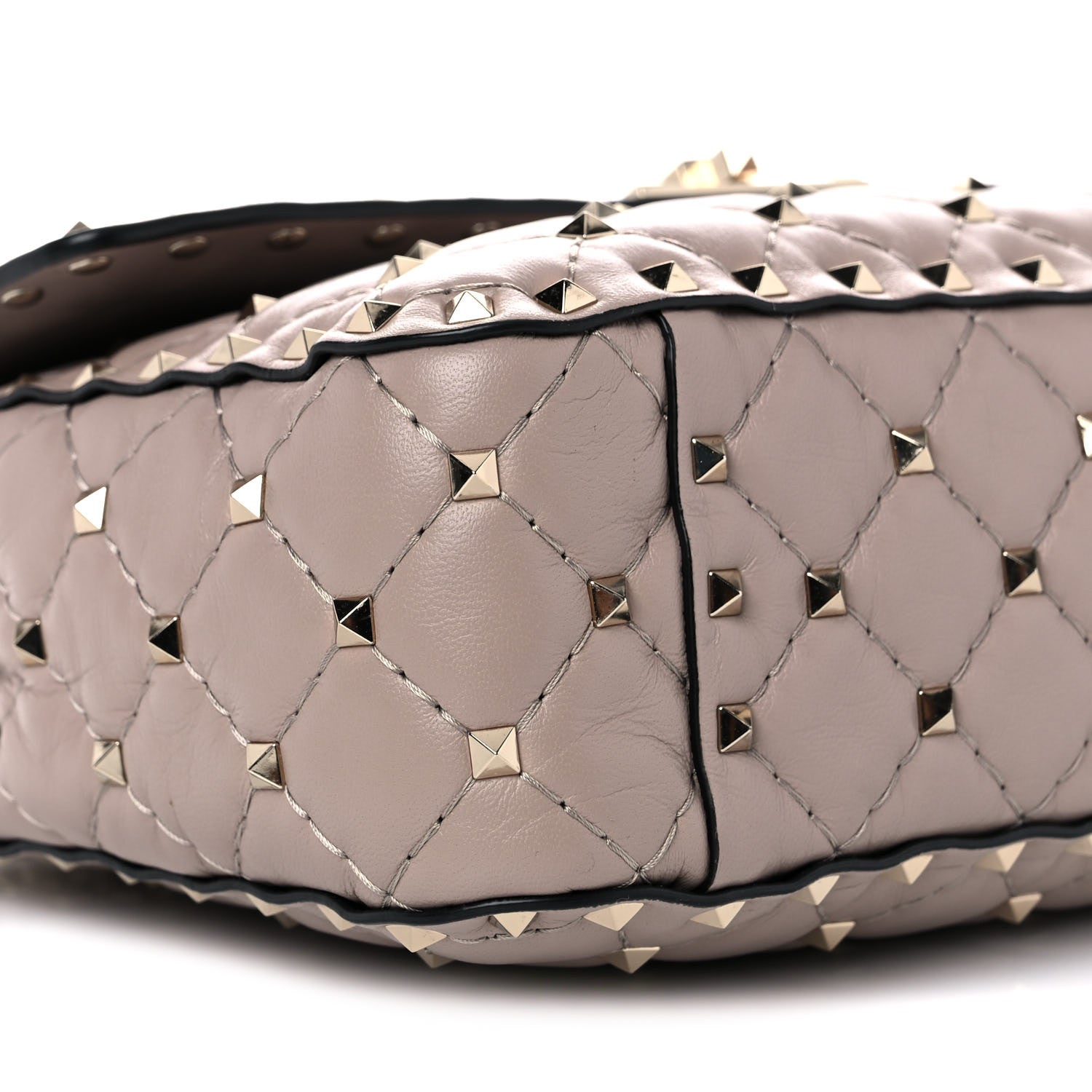 Valentino Garavani Lambskin Medium Rockstud Spike Shoulder Bag Poudre 8 of 10