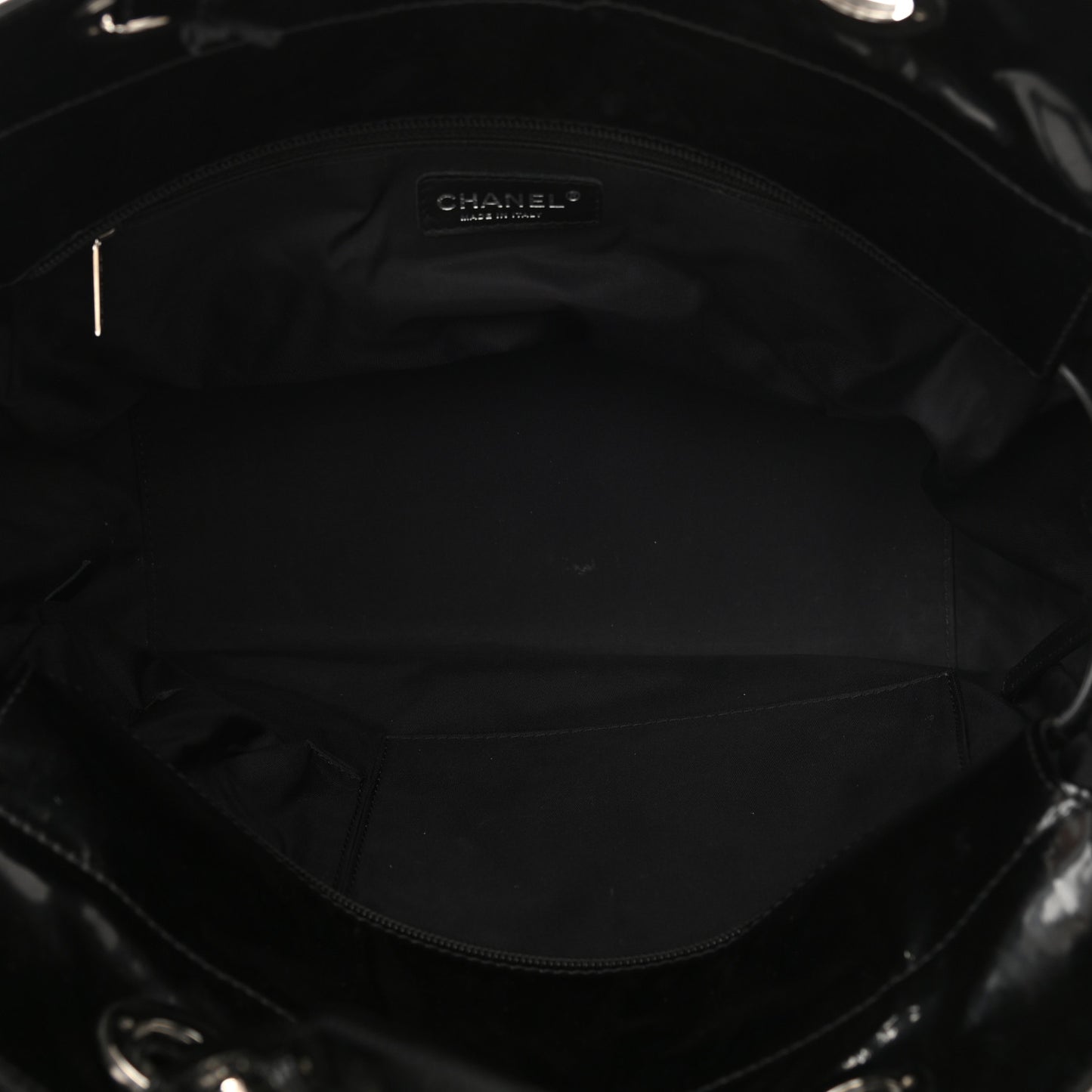Vinyl Quilted Large Paris Biarritz Tote Black