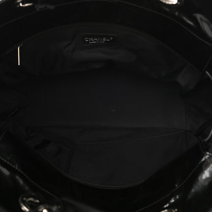 Chanel Vinyl Quilted Large Paris Biarritz Tote Black 6 of 17