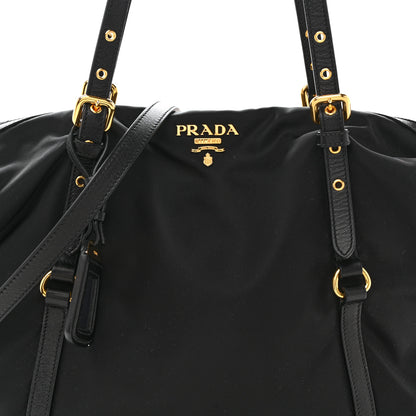 Prada Tessuto Nylon Saffiano Tote Black 8 of 14