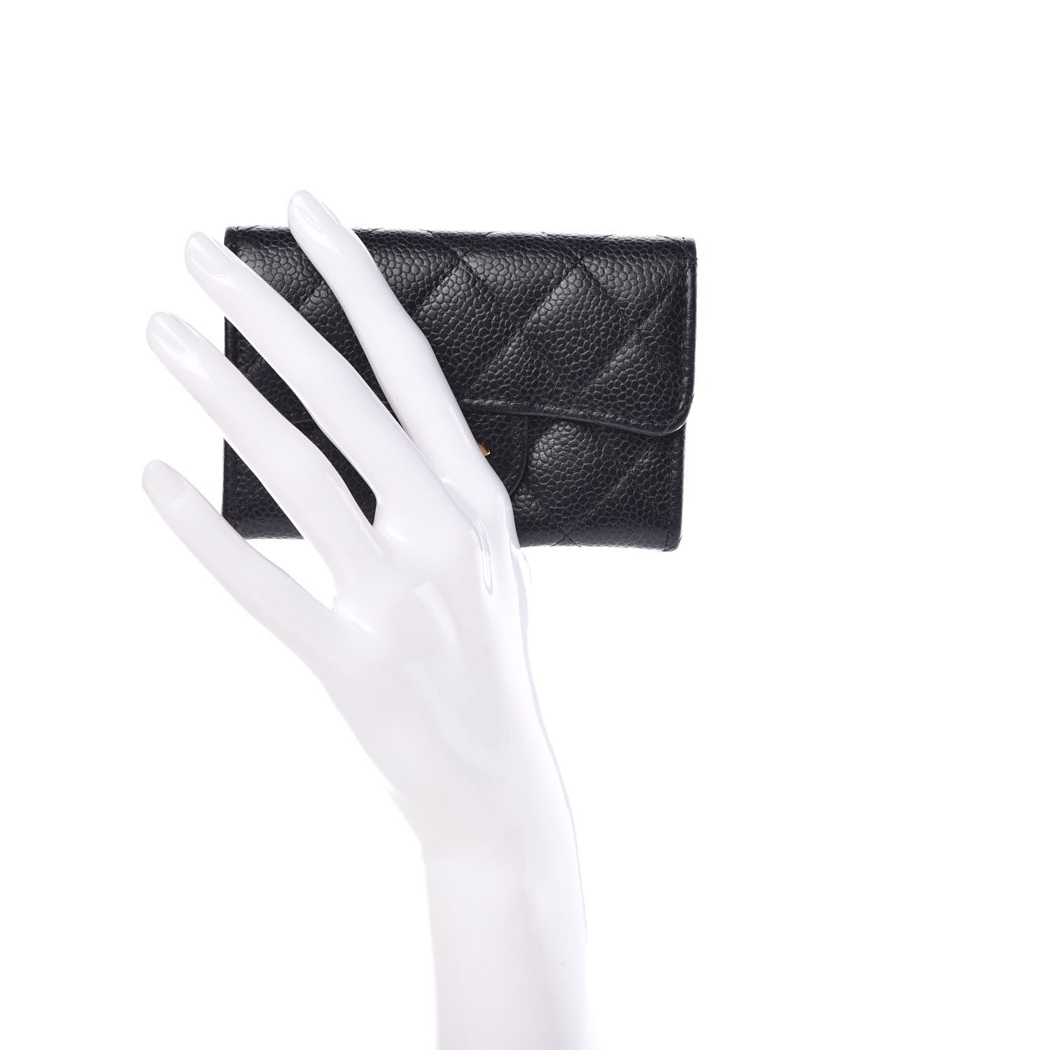 Chanel Caviar Quilted Flap Card Holder Black 2 of 9