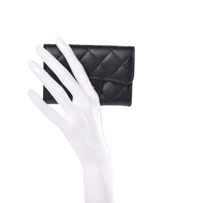Chanel Caviar Quilted Flap Card Holder Black 2 of 9
