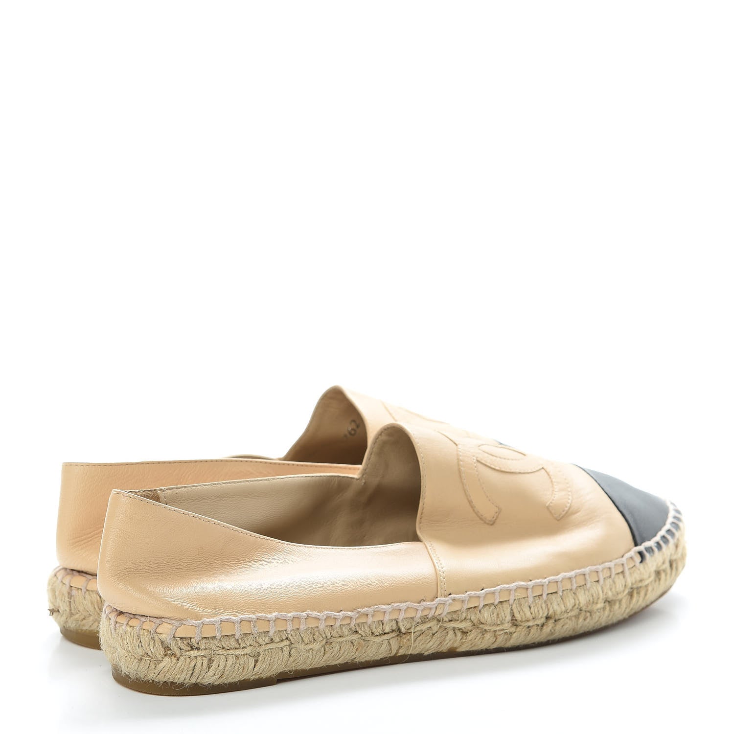 Chanel Lambskin CC Espadrilles 40 Beige Black 4 of 18