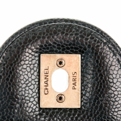 Chanel Crumpled Grained Calfskin Quilted Large Shiva Flap Black 8 of 8