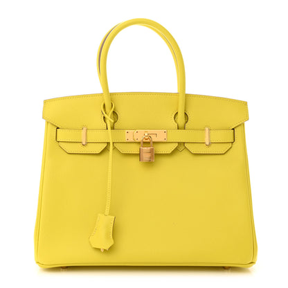 Hermes Epsom Birkin 30 Lime 1 of 11