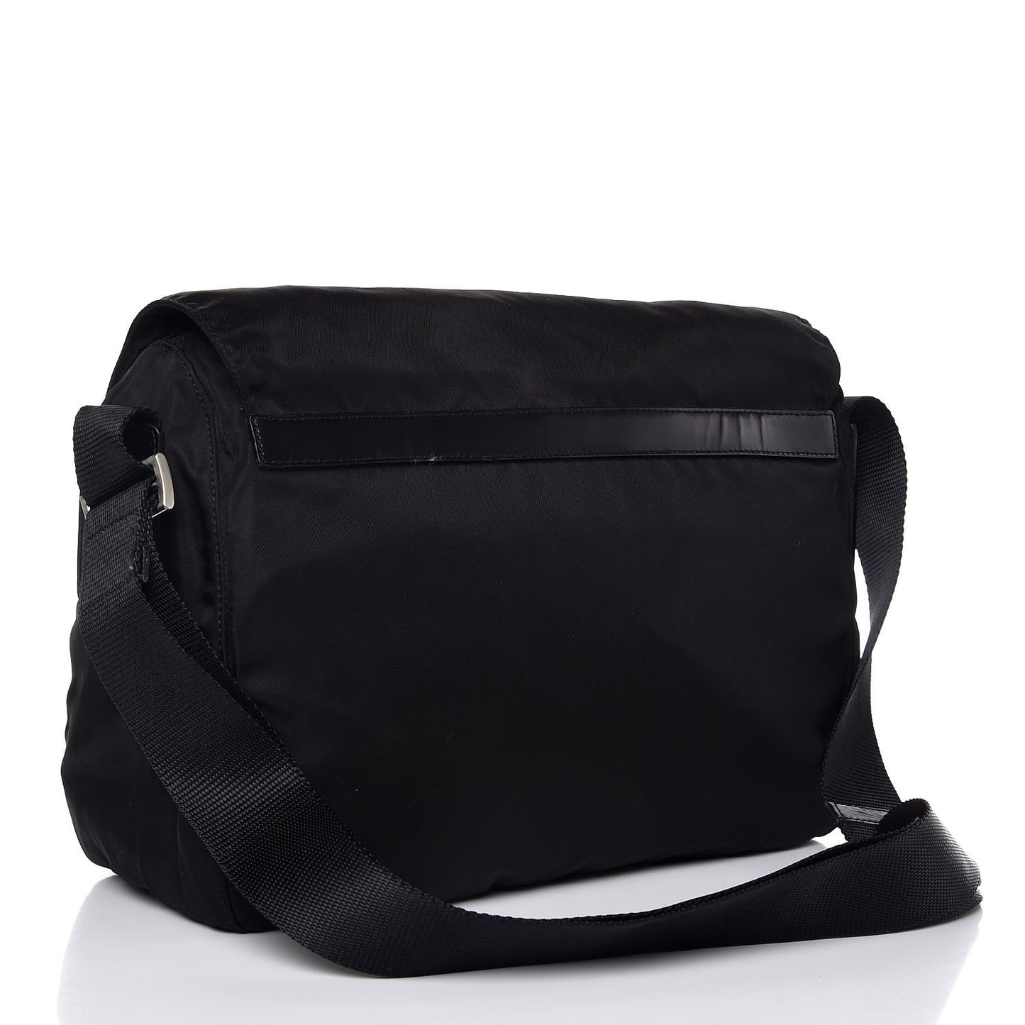 Nylon Vela Messenger Bag Black
