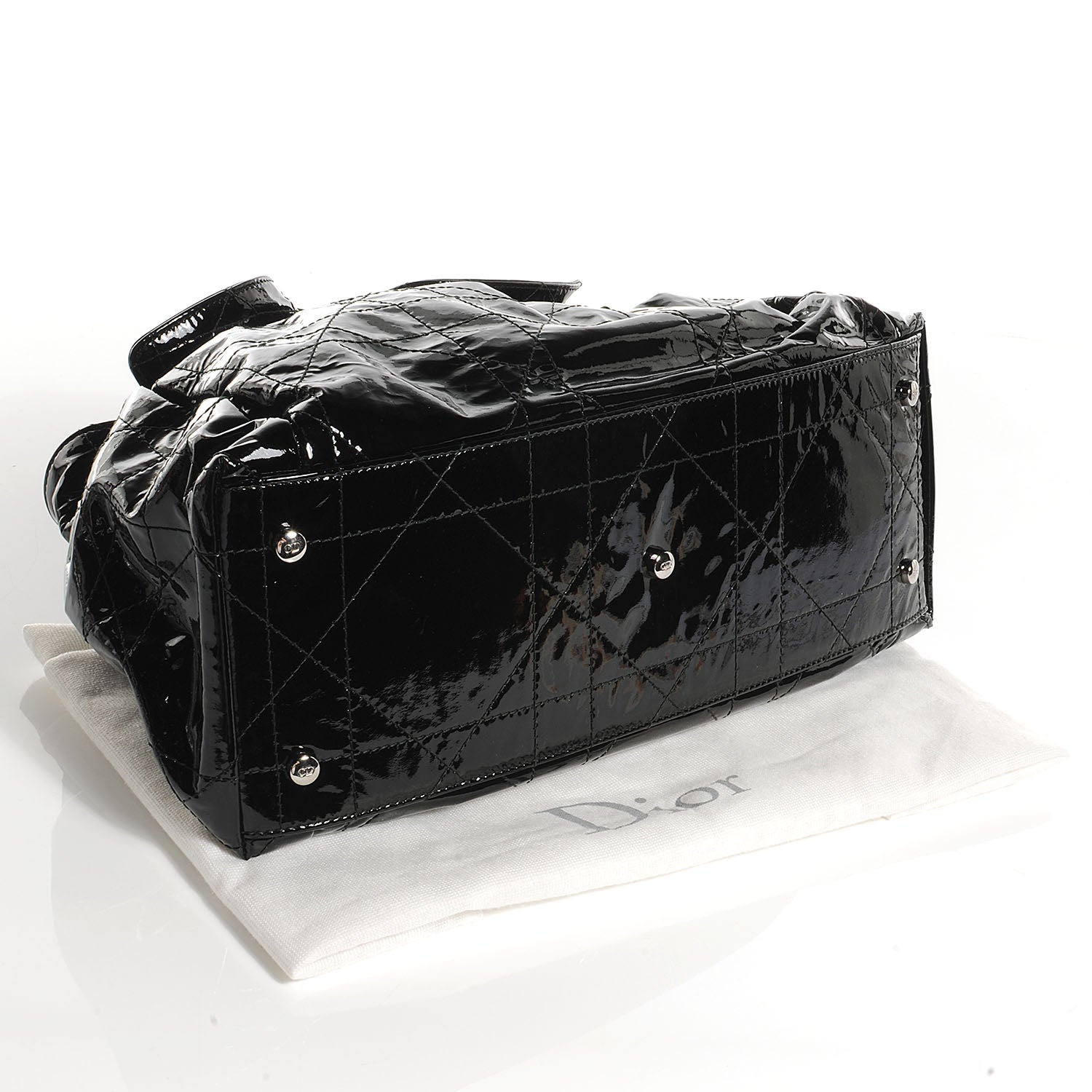 Christian Dior Patent Cannage Medium Le Trente Tote Black 4 of 7