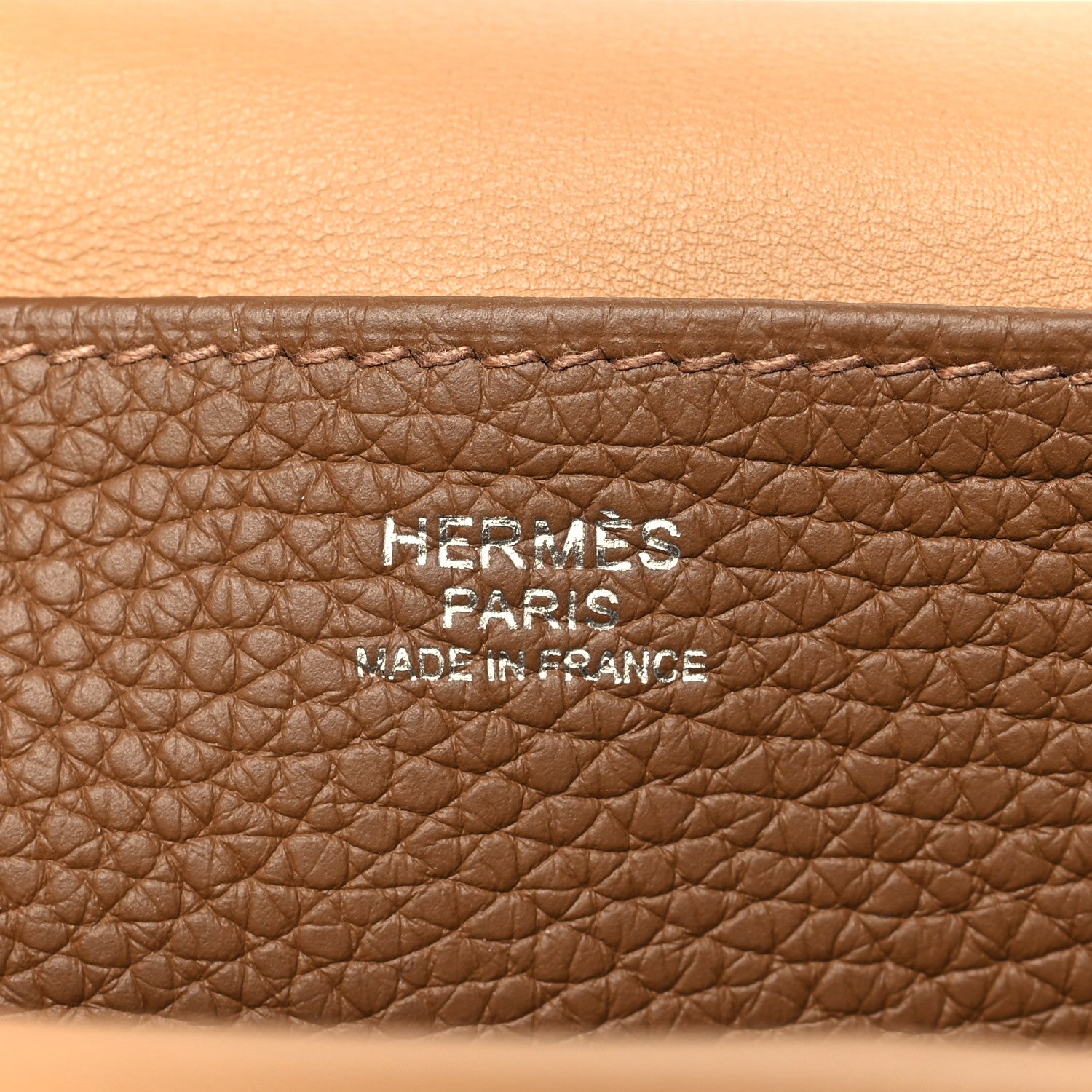 Hermes Taurillon Clemence Verso Halzan 25 Alezan Sesame 1781584