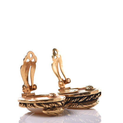 Chanel Pearl Clip On Earrings Gold 4 of 5
