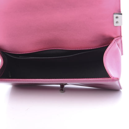 Chanel Metallic Patent Calfskin Quilted Medium Boy Flap Pink 5 of 13