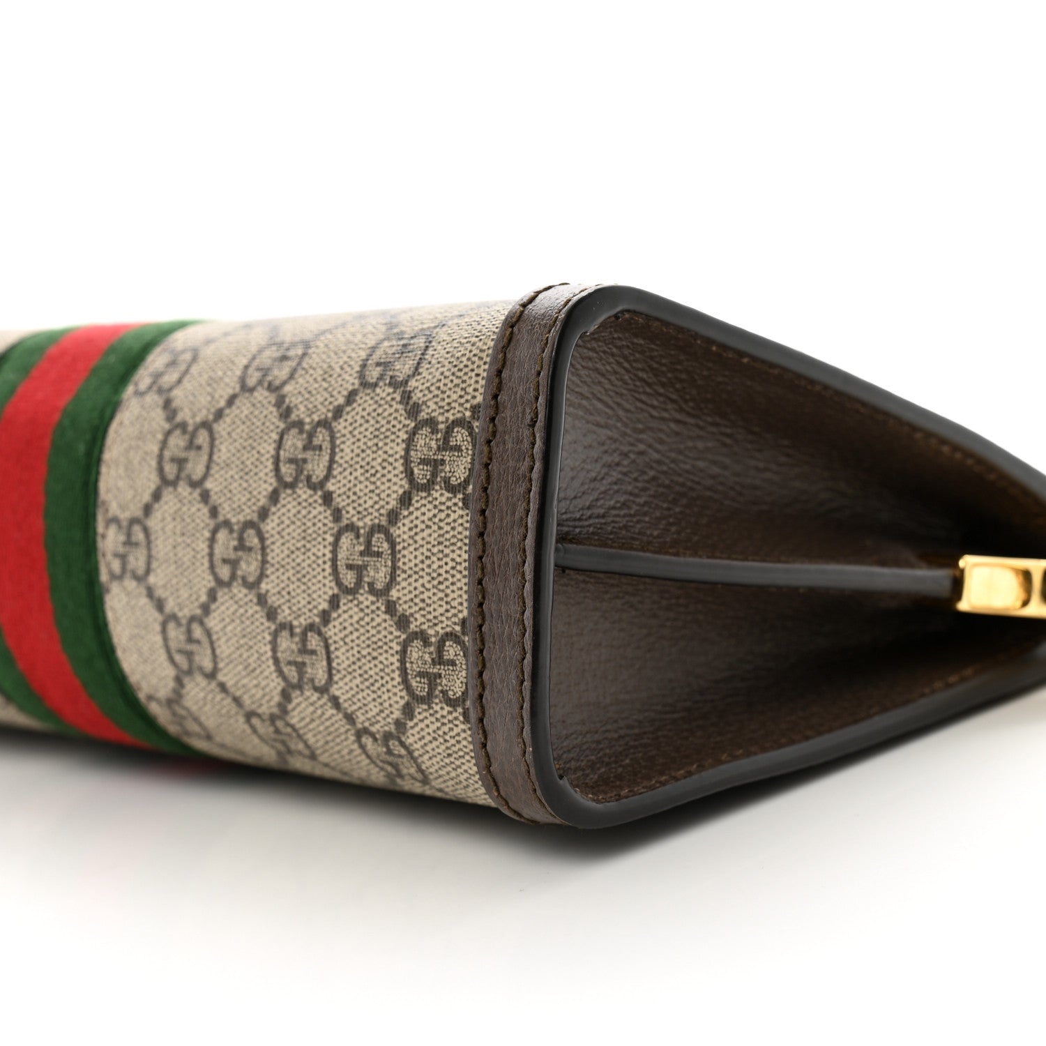 Gucci GG Supreme Monogram Web Small Ophidia Chain Shoulder Bag Brown 9 of 10