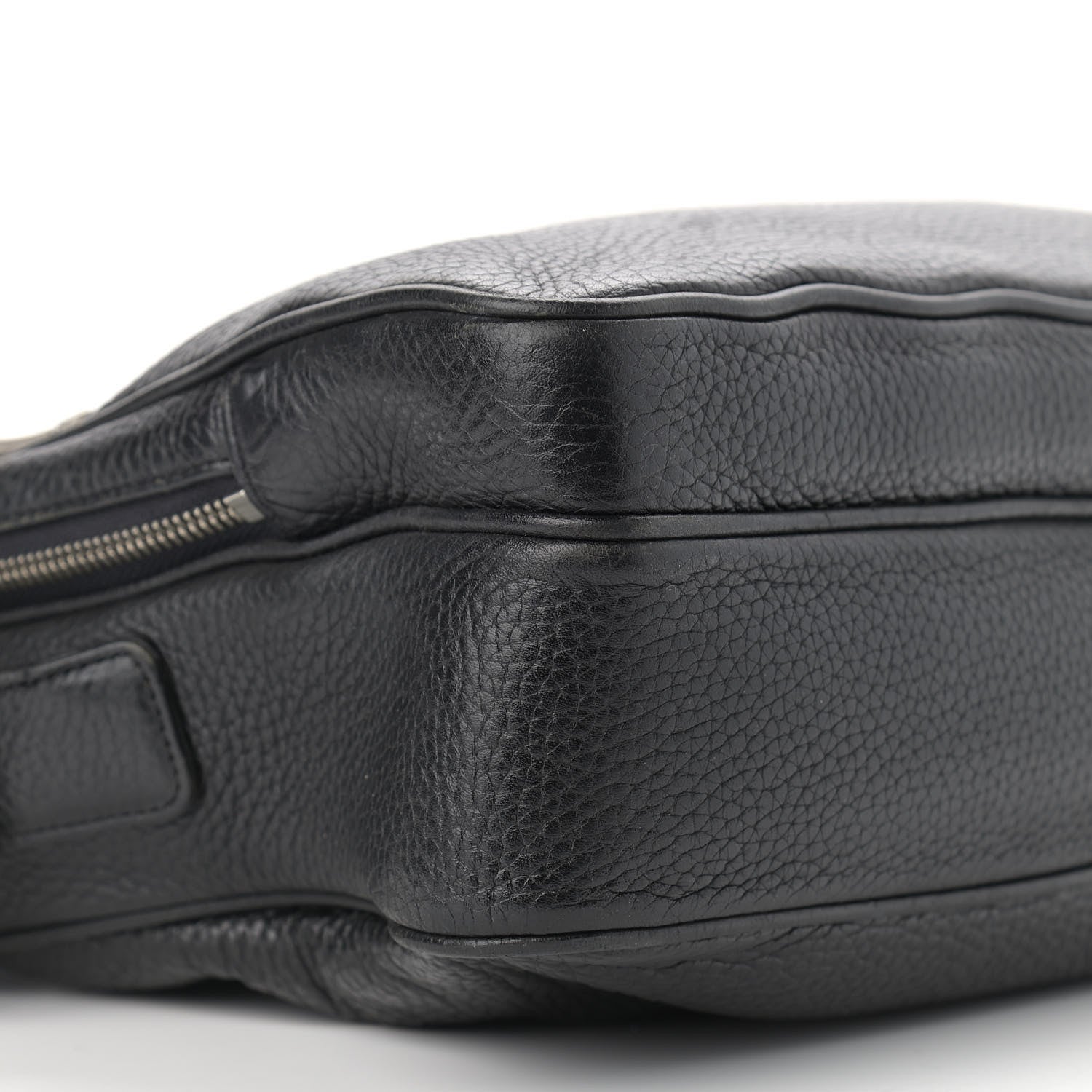 MCM Grained Calfskin Medium Shoulder Bag Black 10 of 14