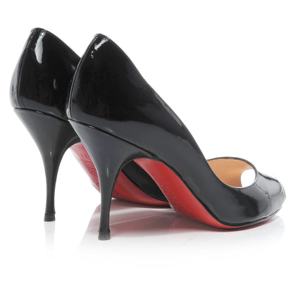 Christian Louboutin Patent Mater Claude 85 Pumps 37 Black 5 of 6
