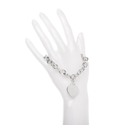 Tiffany Sterling Silver Heart Tag Charm Bracelet 2 of 5