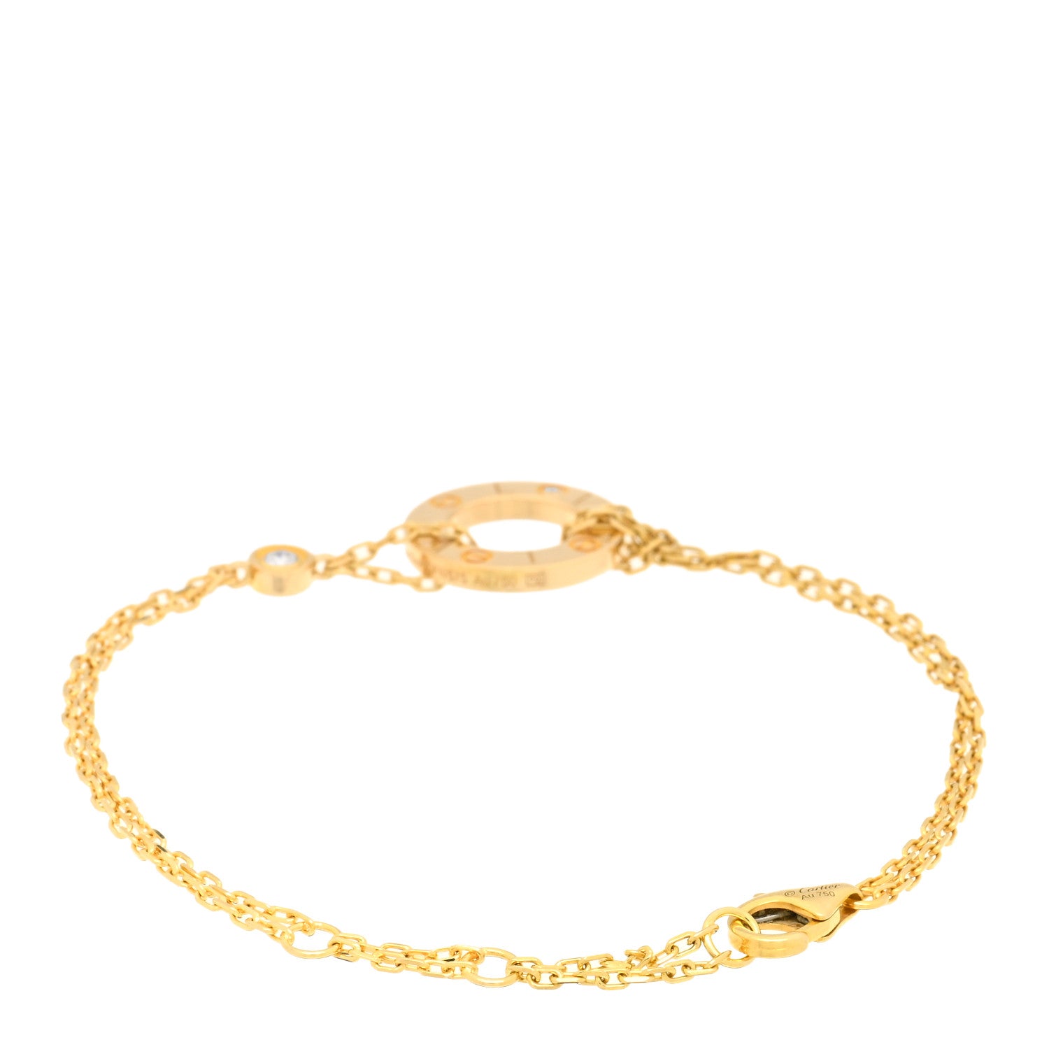 Cartier 18K Yellow Gold Diamond LOVE Bracelet 2 of 3