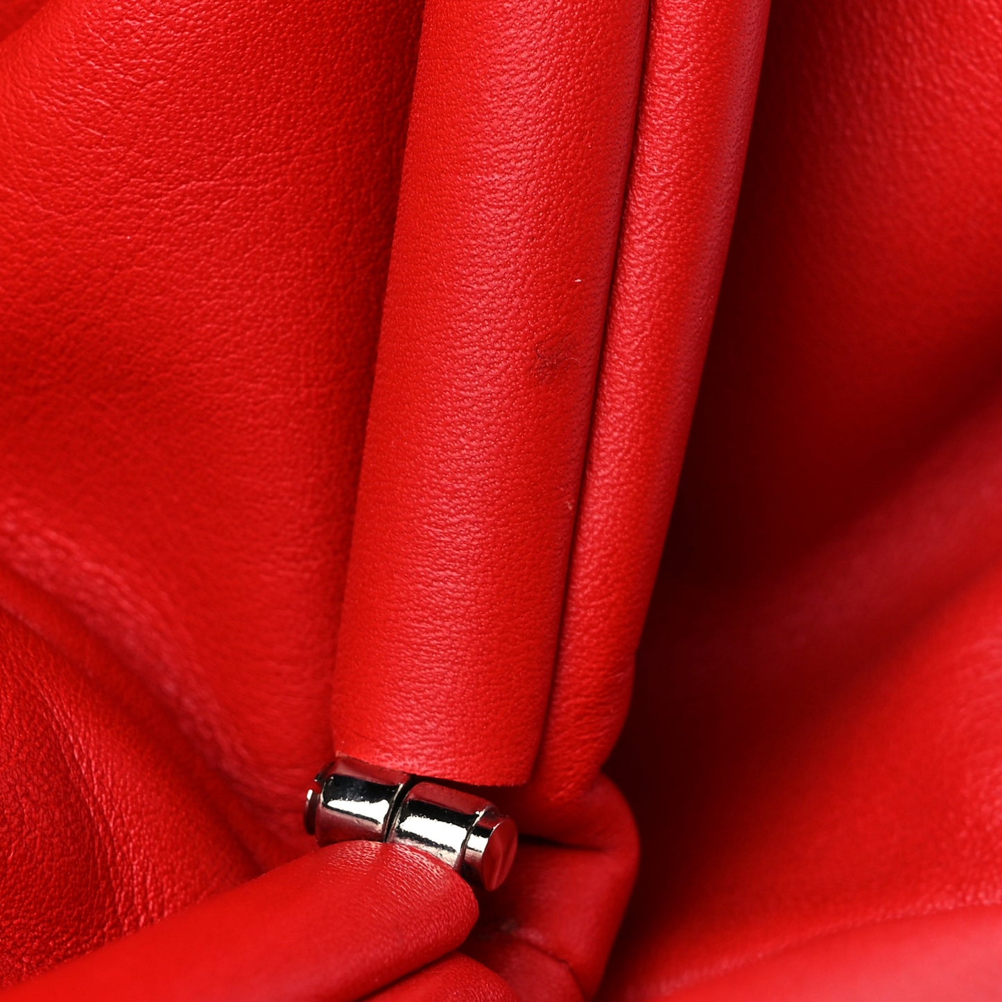 Smooth Butter Calf The Pouch Oversized Clutch Bright Red