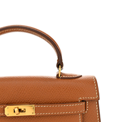 Hermes Courchevel Micro Kelly Sellier 15 Gold 11 of 12