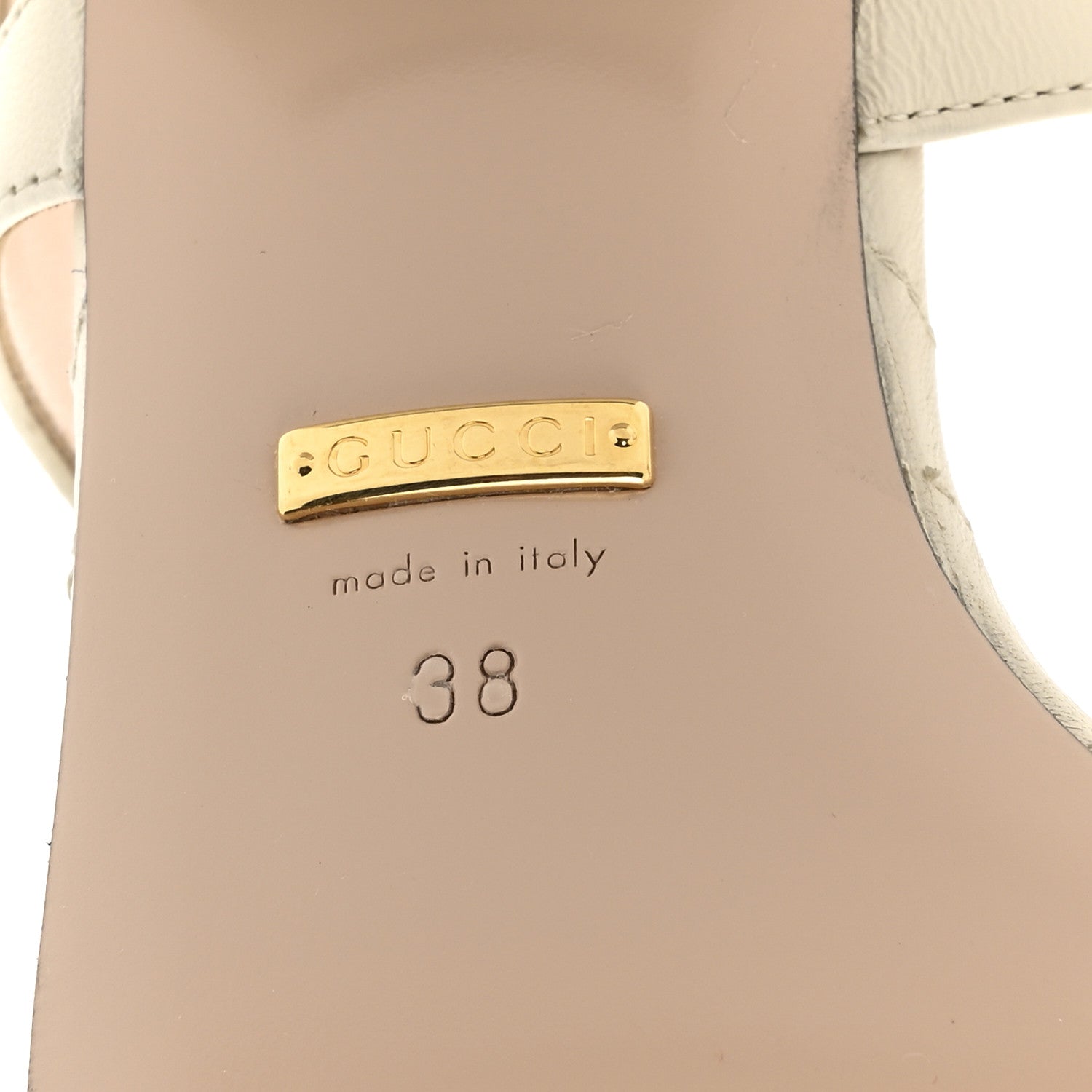 Gucci Nappa Matelasse Double G 35mm Thong Sandals 38 Mystic White 7 of 10