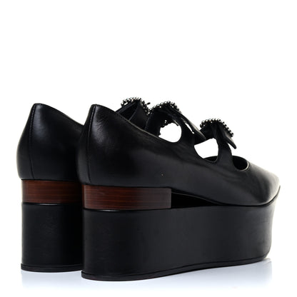 Gucci Nappa Liv Mary Jane Platform Loafers 39 Black 3 of 5