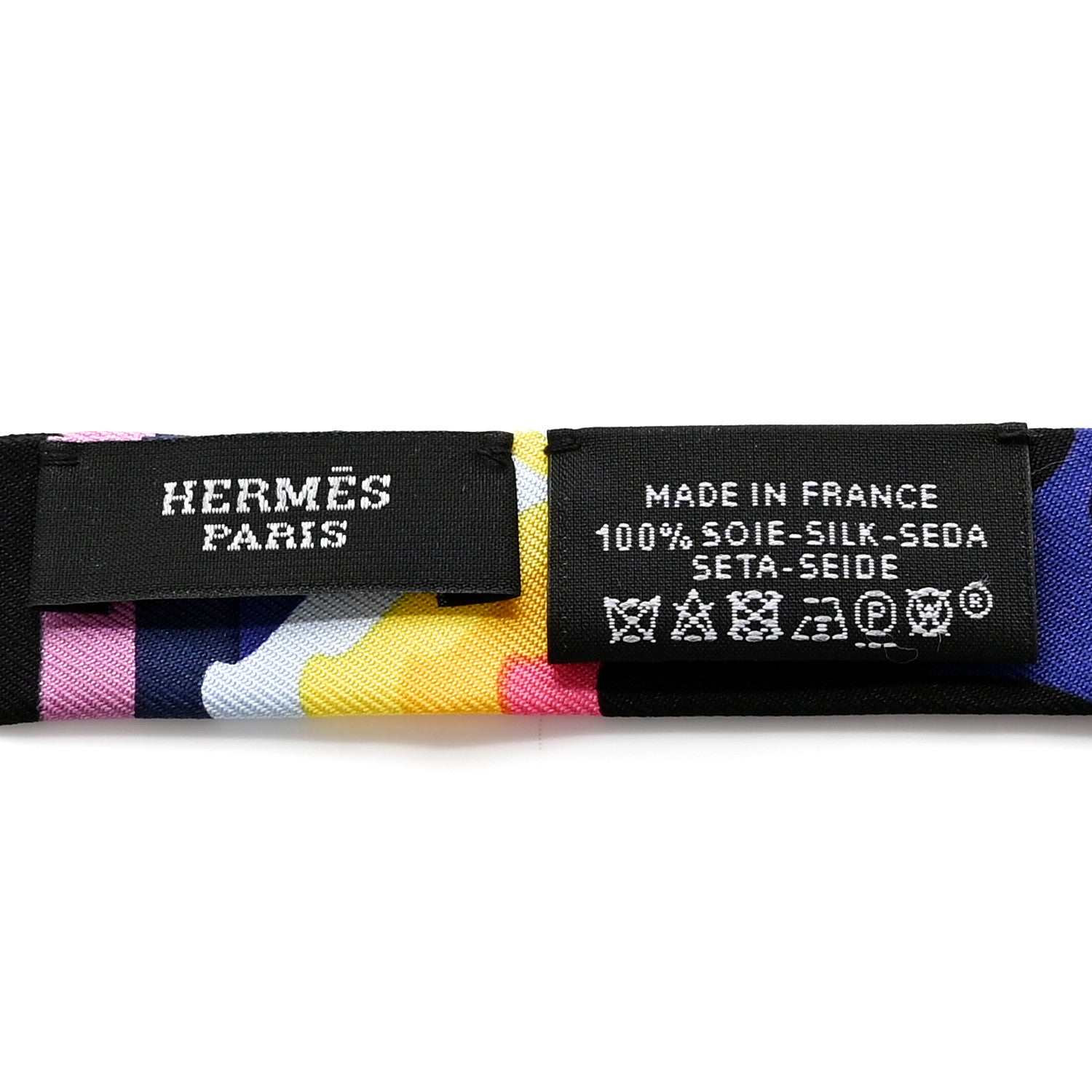 Hermes Silk Brides De Gala Shadow Doll Twilly Black Jaune Multicolor 3 of 3