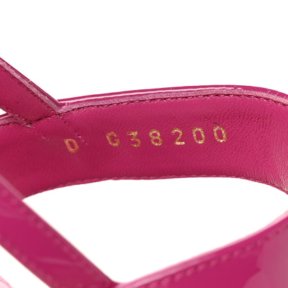 Chanel Lambskin Patent Chain CC Logo Thong Flat Sandals 37.5 Fuchsia 8 of 8