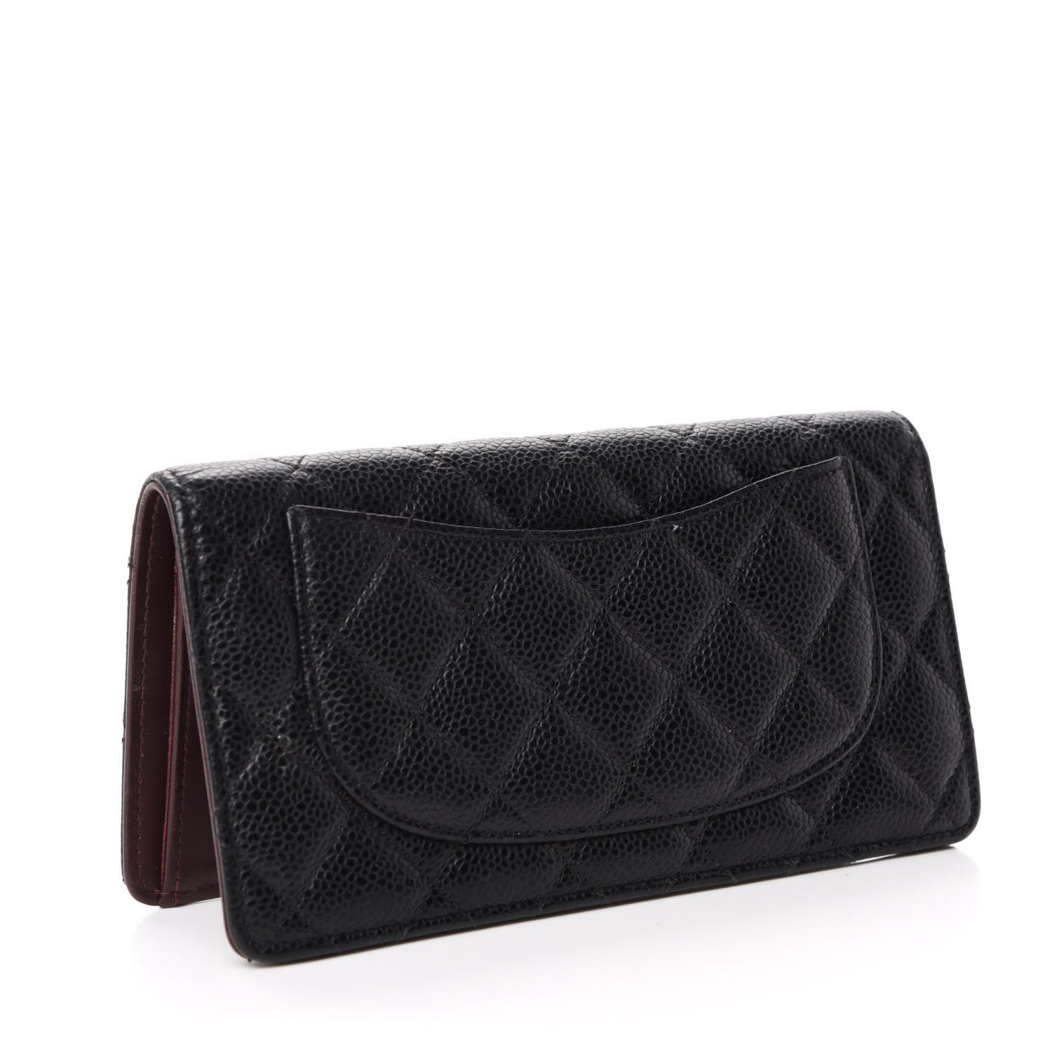 Chanel Caviar Quilted Yen Wallet Black 3 of 11