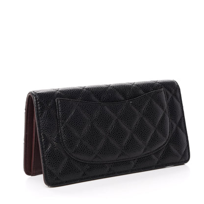 Chanel Caviar Quilted Yen Wallet Black 3 of 11