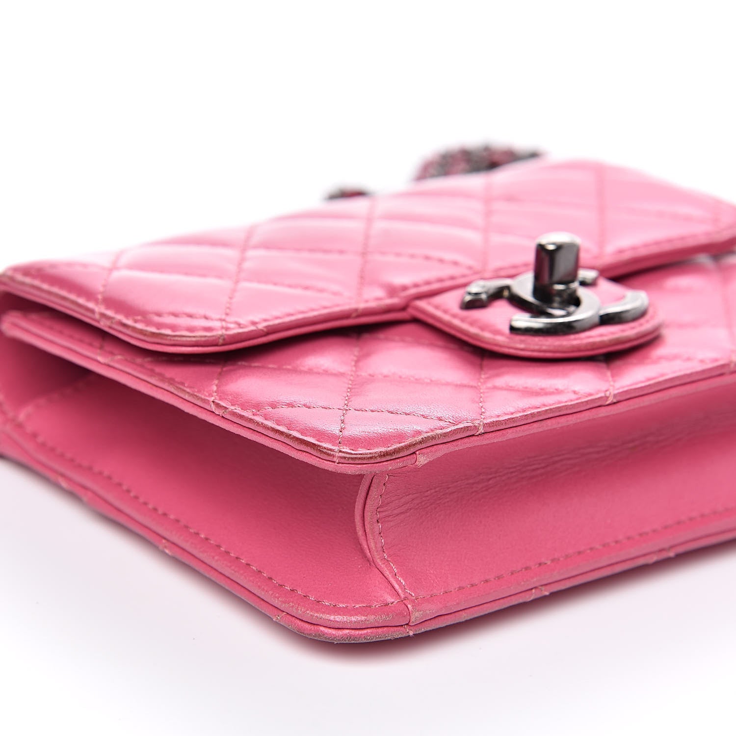 Chanel Lambskin Quilted Mini Crossing Times Flap Pink 8 of 15