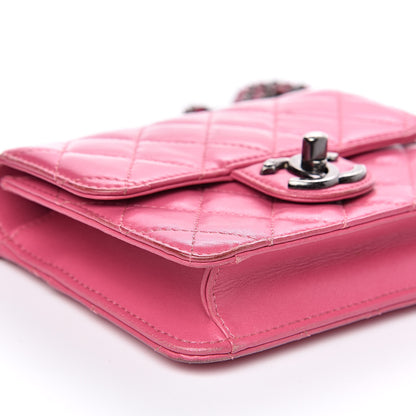 Chanel Lambskin Quilted Mini Crossing Times Flap Pink 8 of 15