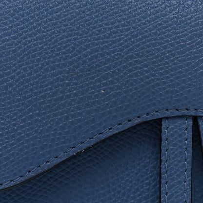 Christian Dior Grained Calfskin Saddle Belt Bag Denim Blue 11 of 12