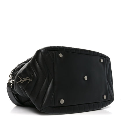 Saint Laurent Lambskin Mixed Matelasse Joan Bowling Bag Black 4 of 11