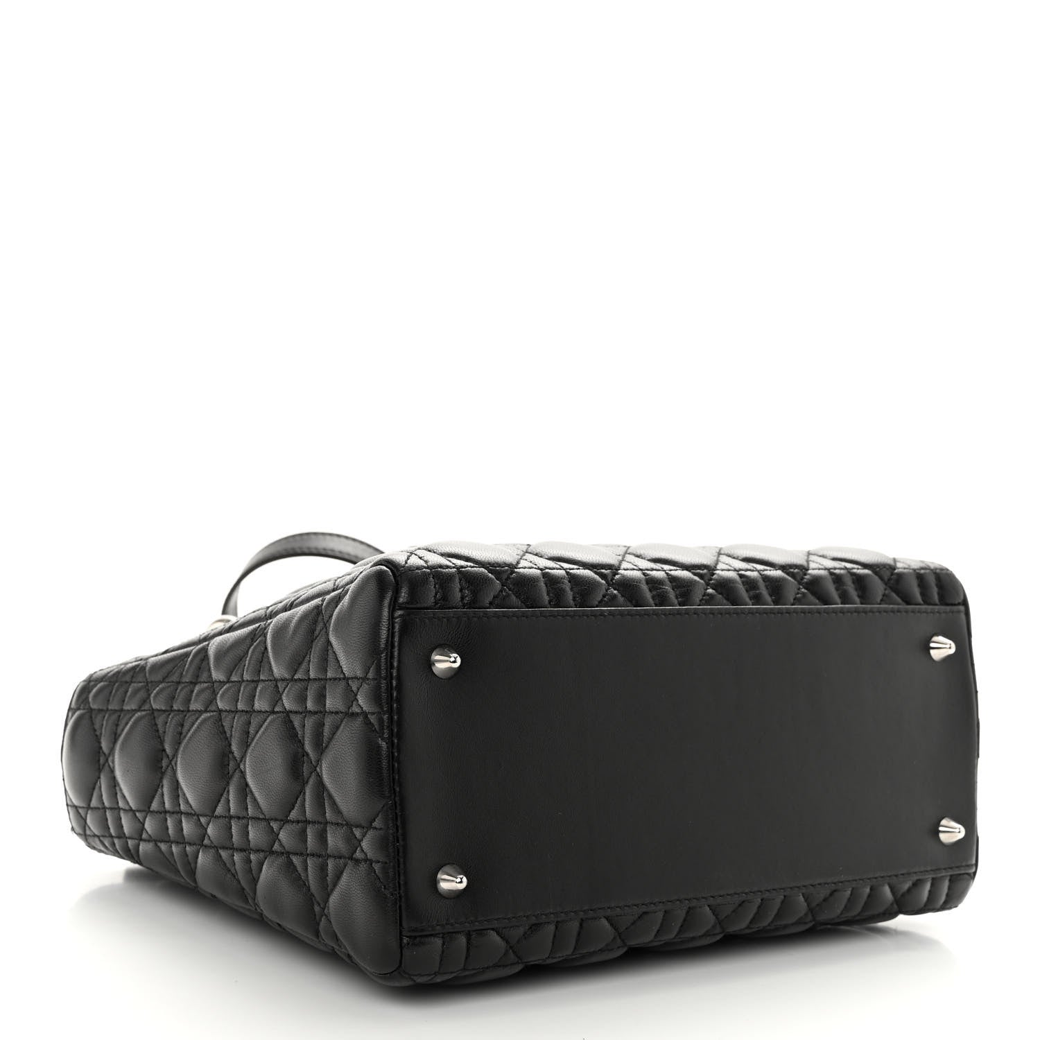 Christian Dior Lambskin Cannage Medium Lady Dior Black 4 of 9
