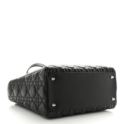 Christian Dior Lambskin Cannage Medium Lady Dior Black 4 of 9