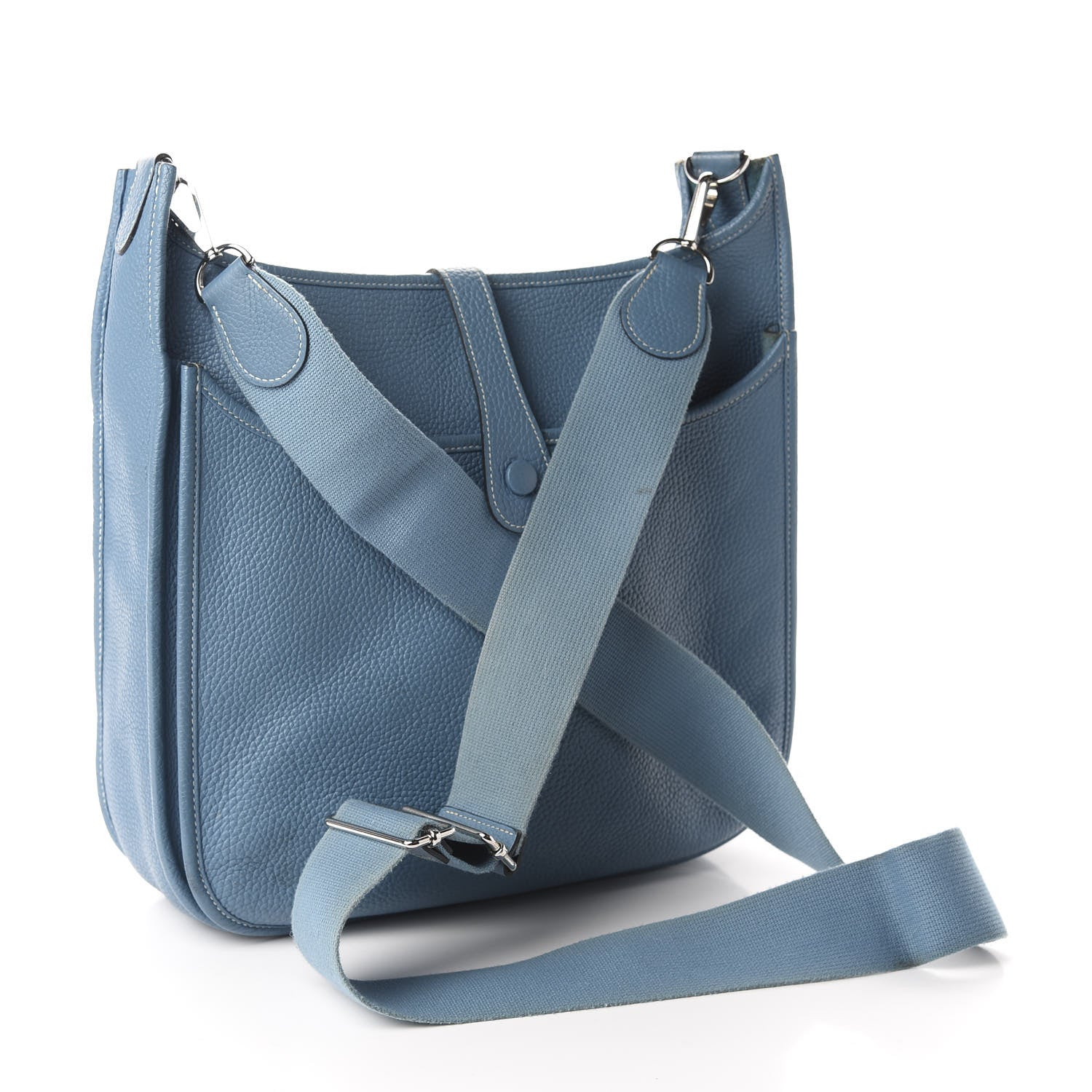 Hermes Taurillon Clemence Evelyne III GM Blue Jean 3 of 14