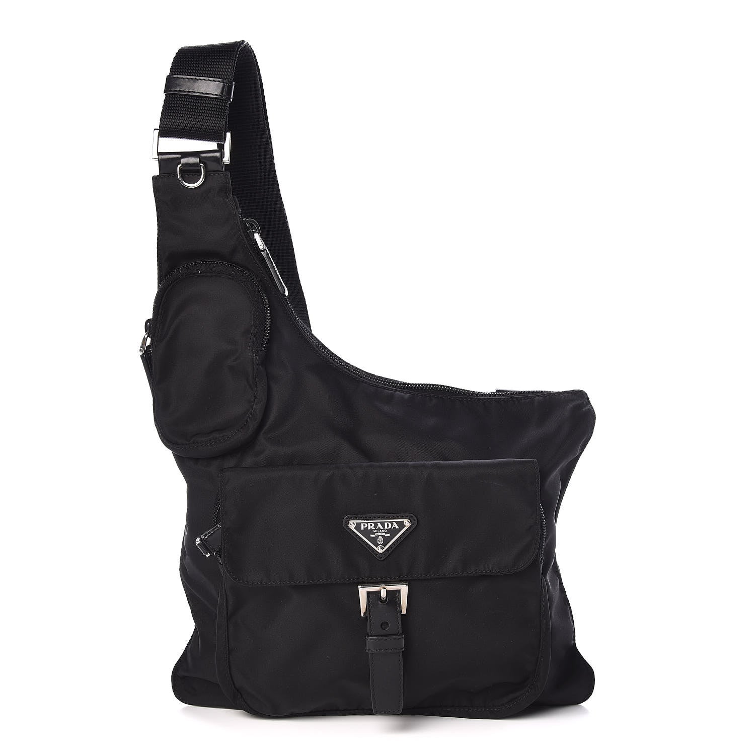 Prada Nylon Vela Sling Messenger Bag Black 1 of 9