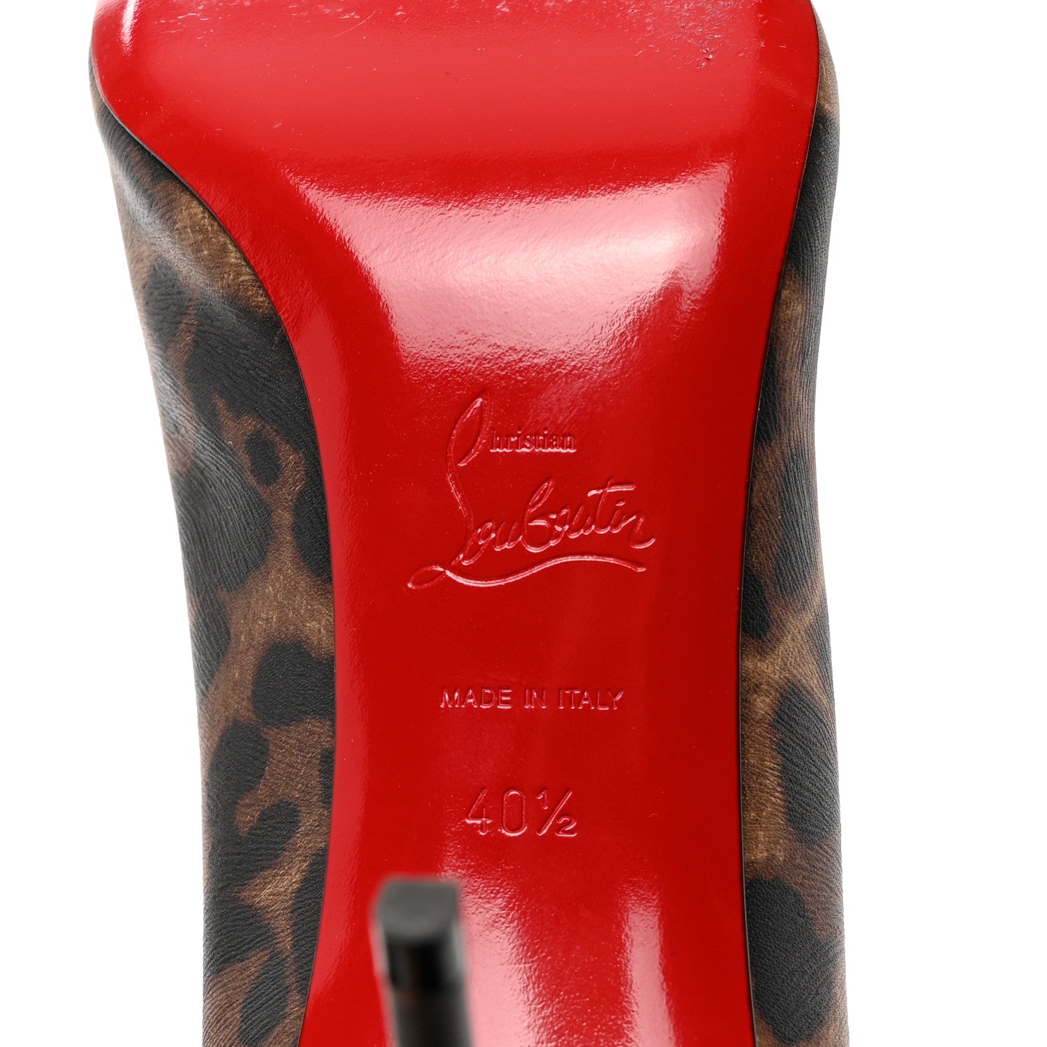 Christian Louboutin Calfskin Leopard Kate 85 Pumps 40.5 Brown 7 of 8